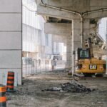 Heavy plant and equipment on a construction site