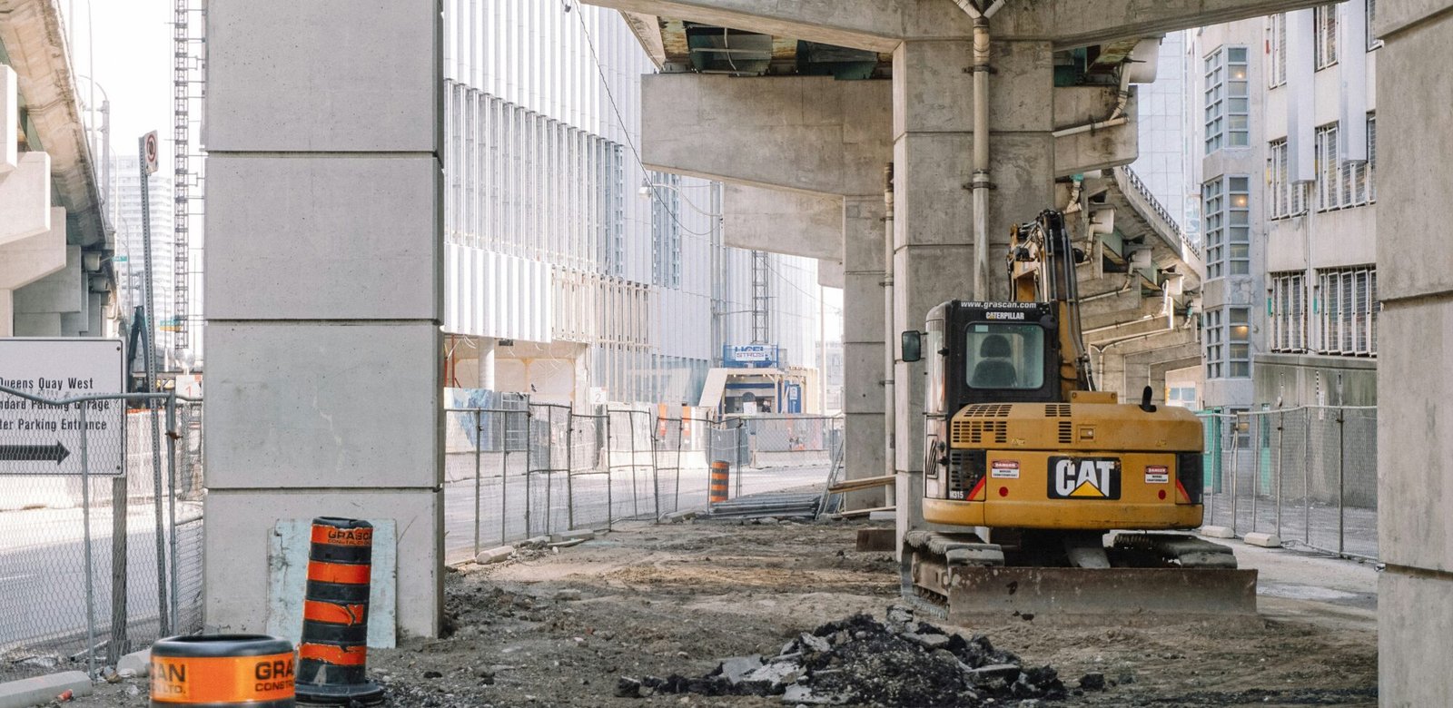 Heavy plant and equipment on a construction site