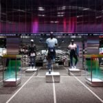 Retail store security officer monitoring a shop floor
