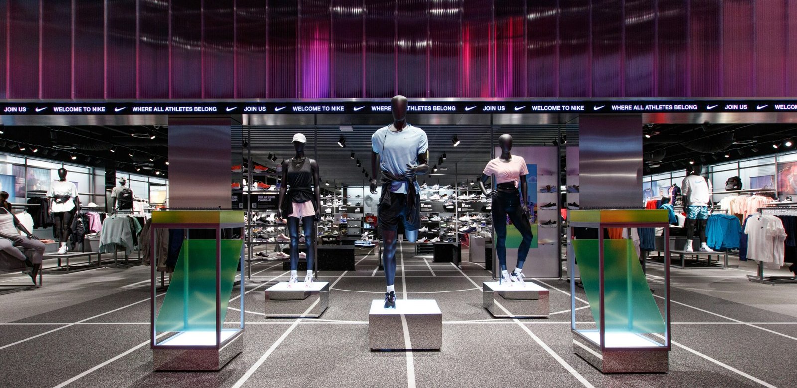 Retail store security officer monitoring a shop floor