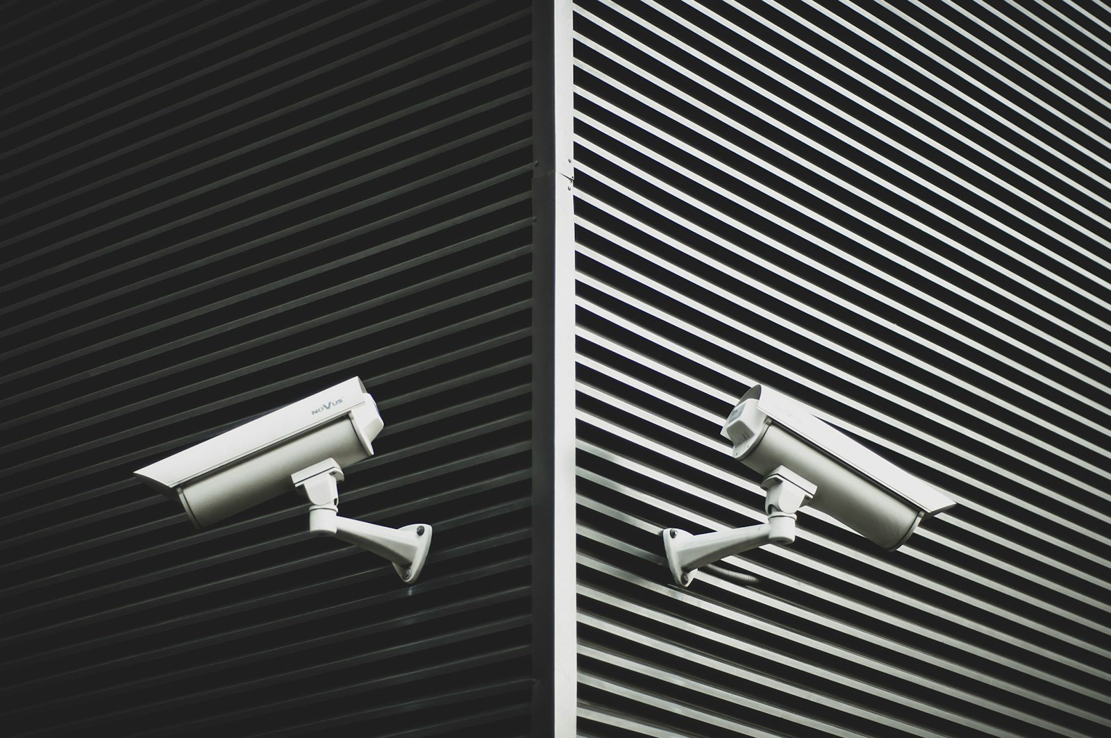 Multiple CCTV security cameras positioned for property surveillance